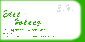 edit holecz business card